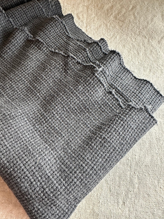 Organic Cotton Yarn-Dyed Waffle Knit – Millstone Gray