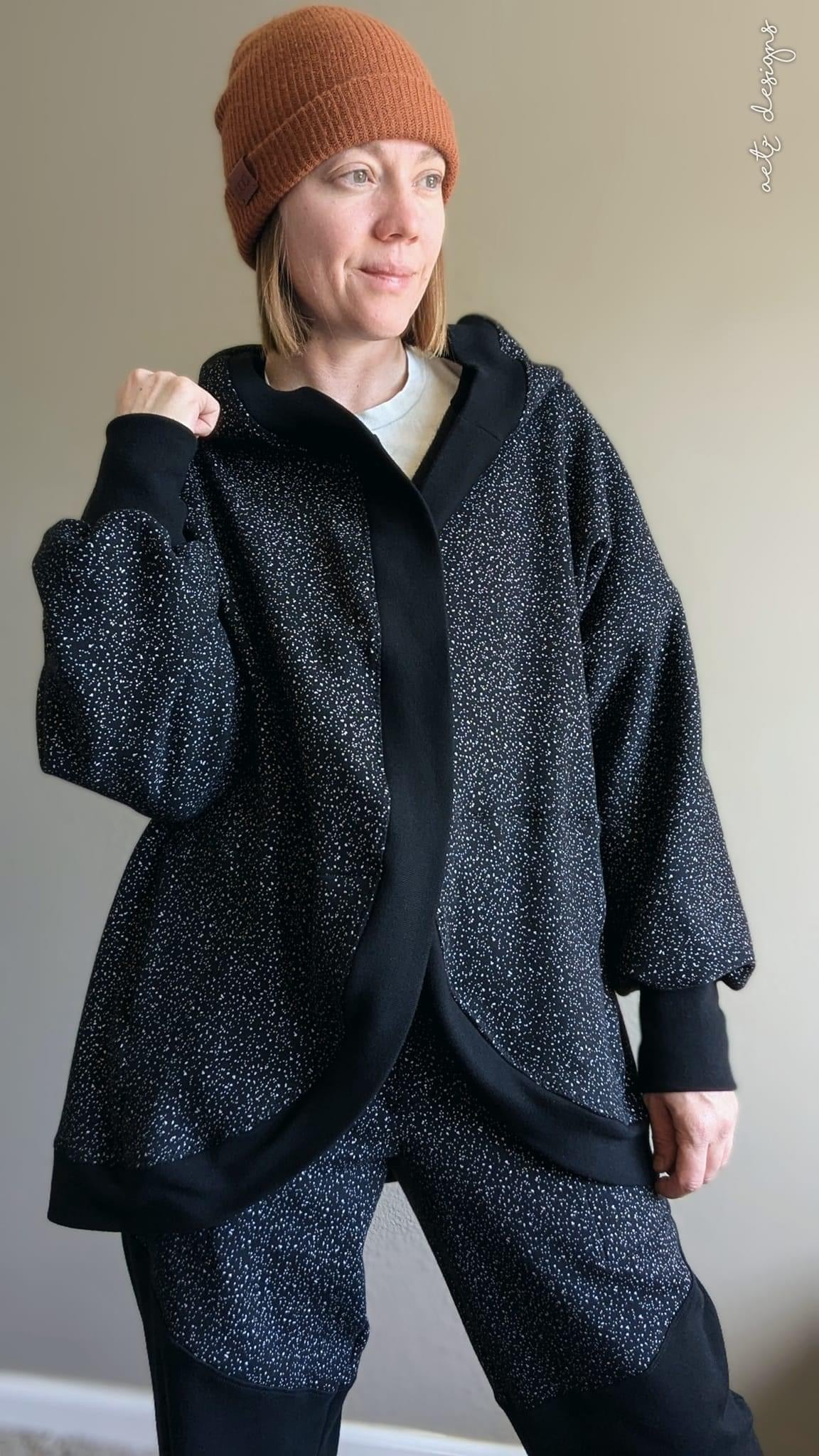 Speckled Black Brushed Fleece