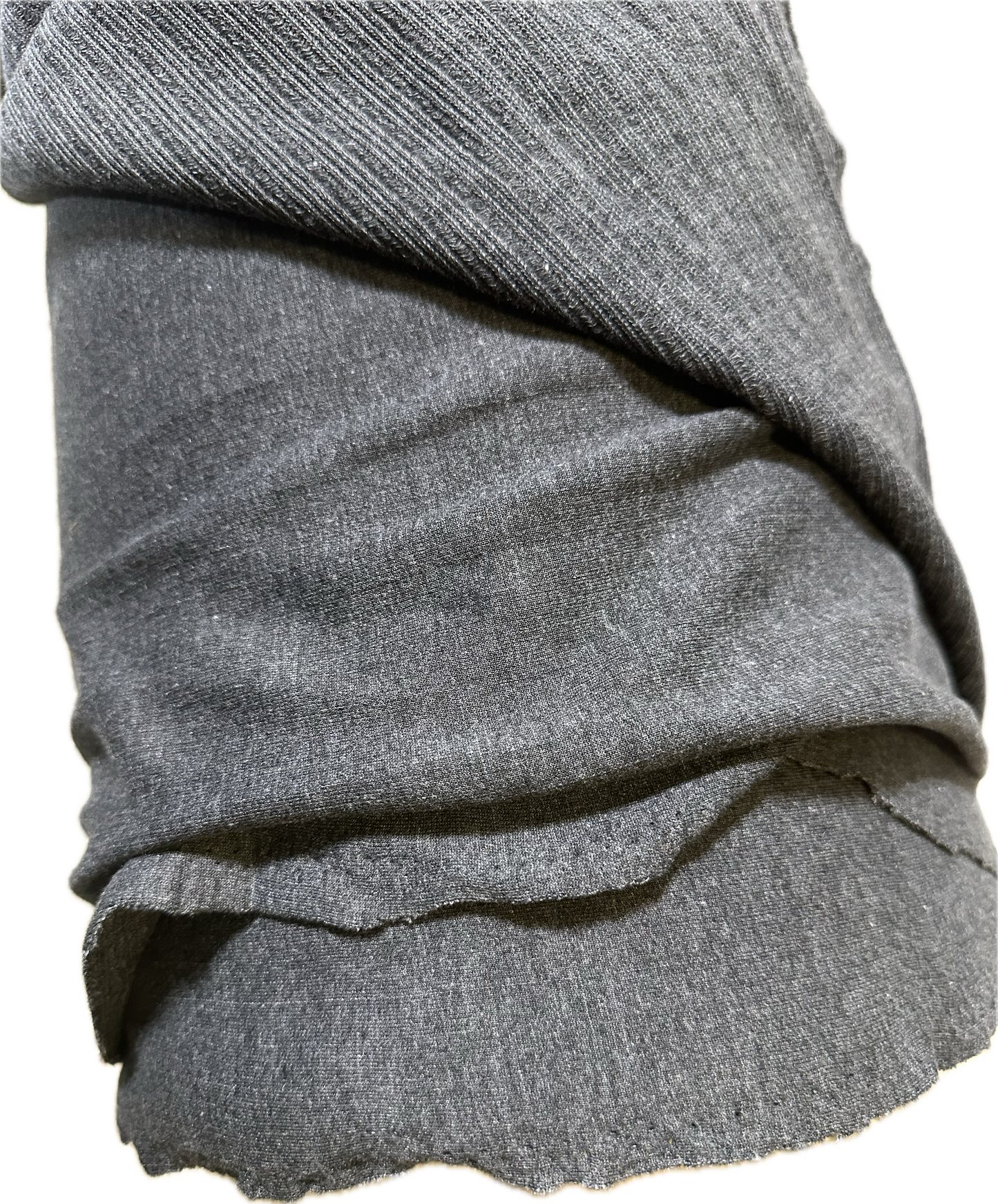 Heavyweight Flat Back Rib Knit – Charcoal –