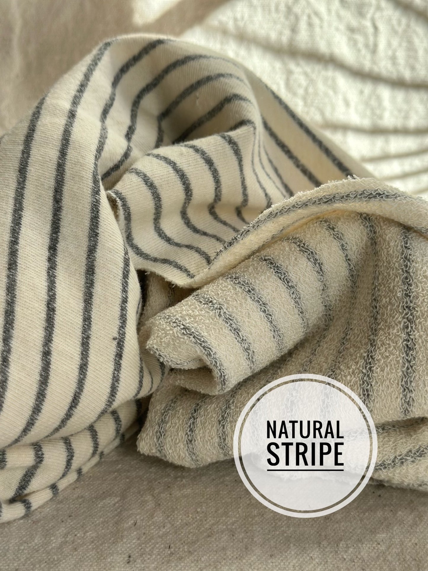 Cotton Blend Stripes Large Loop French Terry