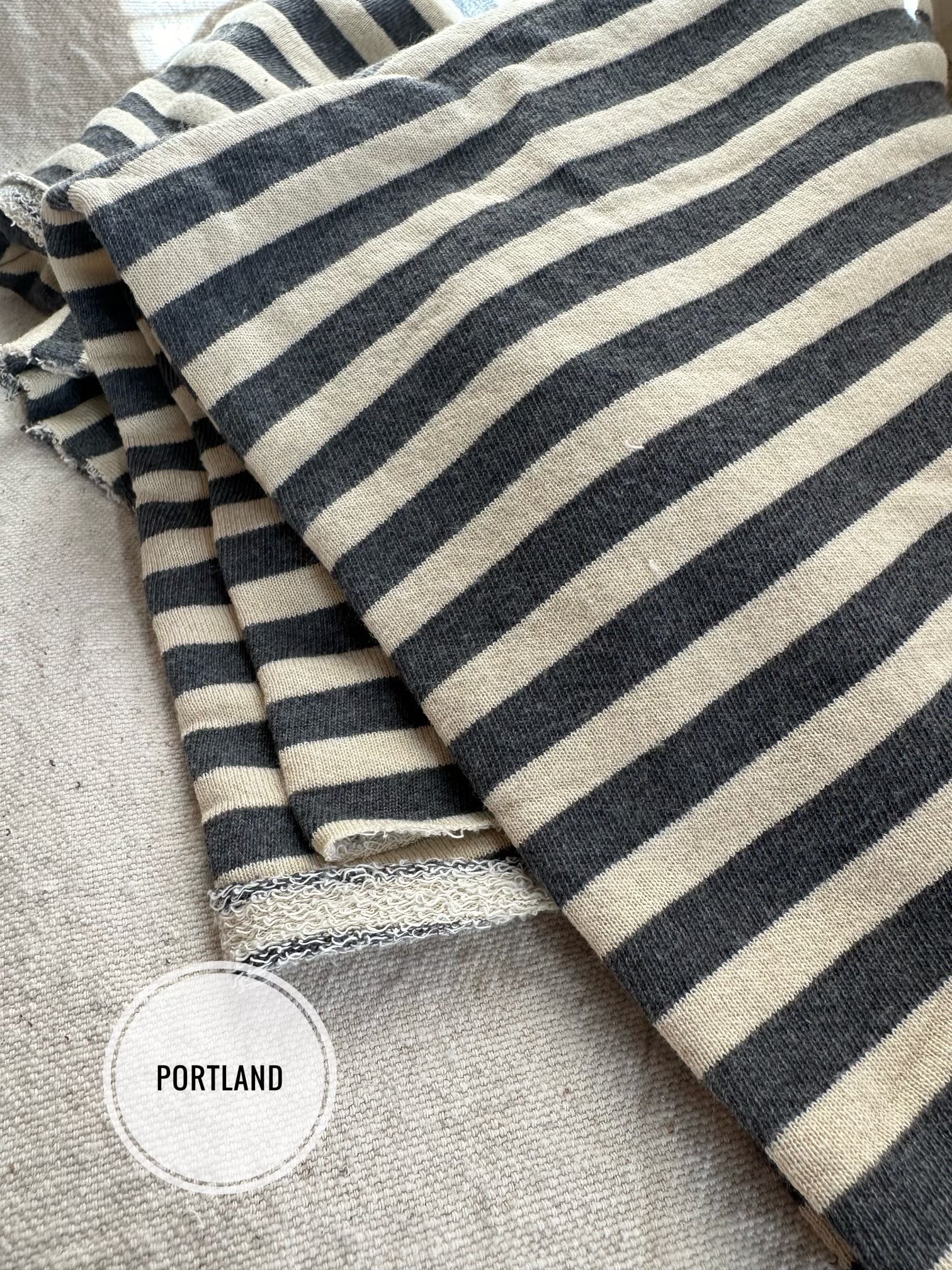 Aeries Loop Terry Cotton Blend Stripes Large Loop French Terry
