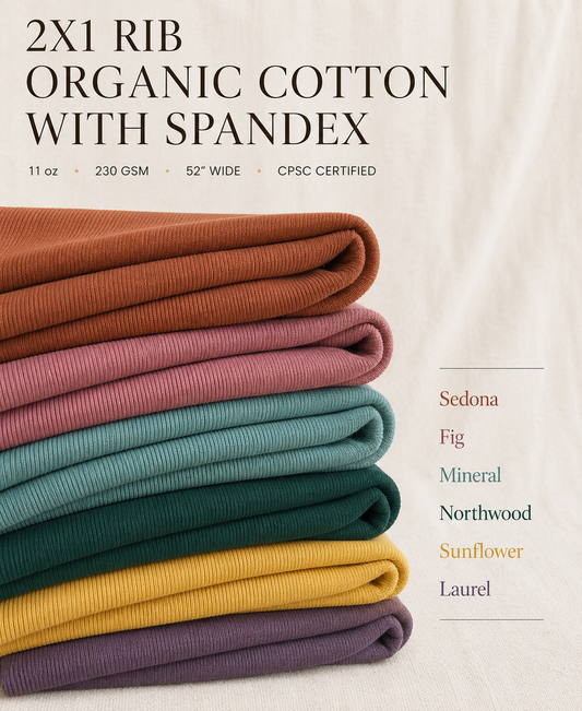 Organic Cotton 2x1 rib knit