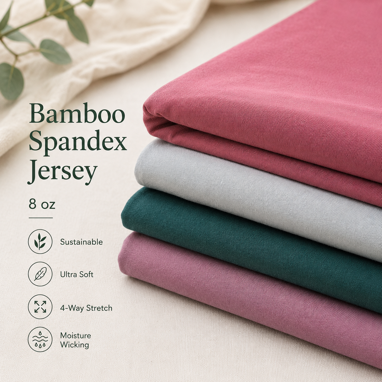 Bamboo spandex jersey