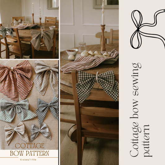 Cottage Bow Sewing Pattern for Home Decor