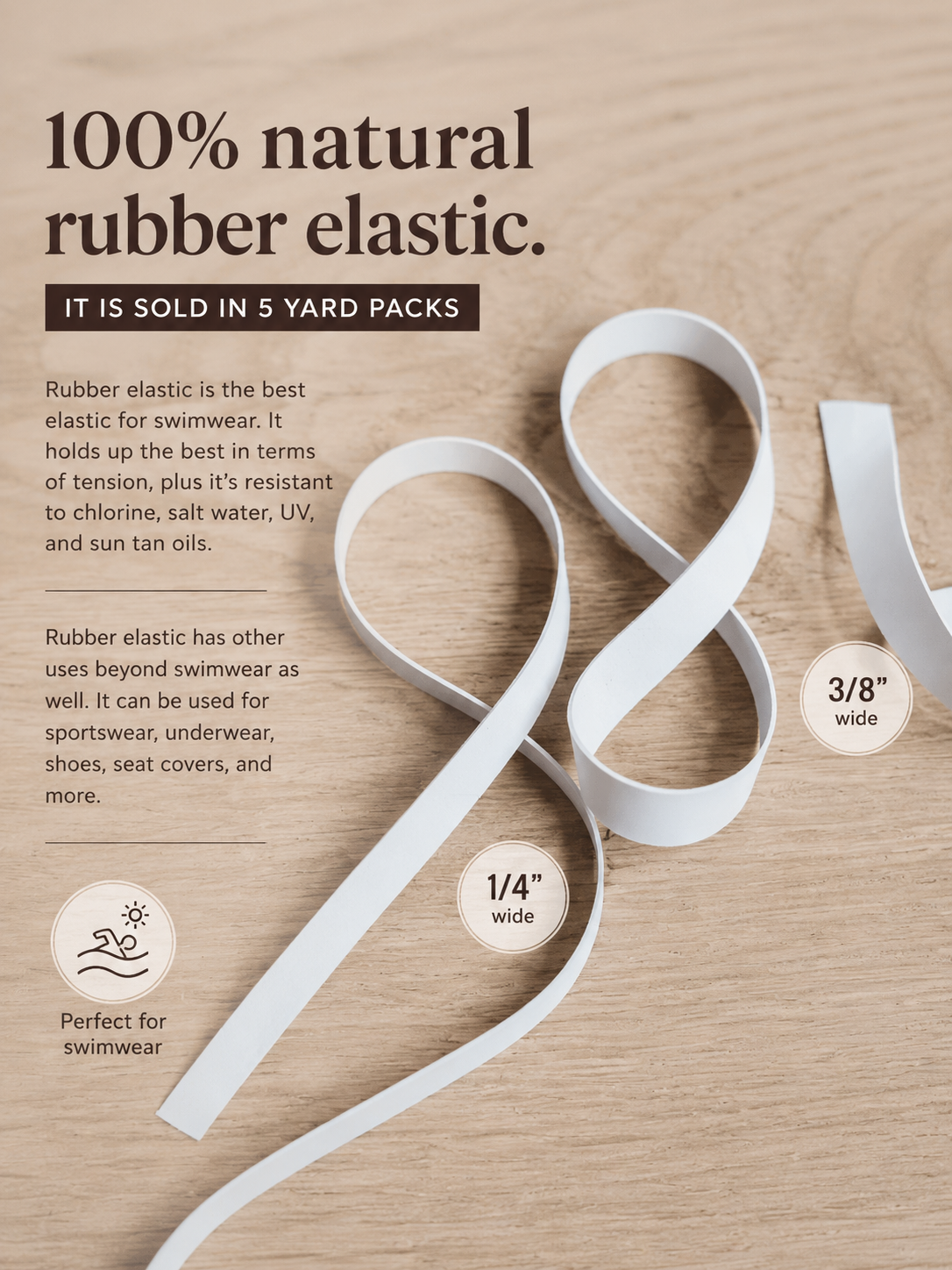 Natural Rubber Swim Elastic
