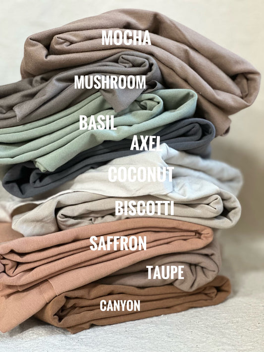 Bamboo/Organic Cotton Blend Jersey Solid Colors