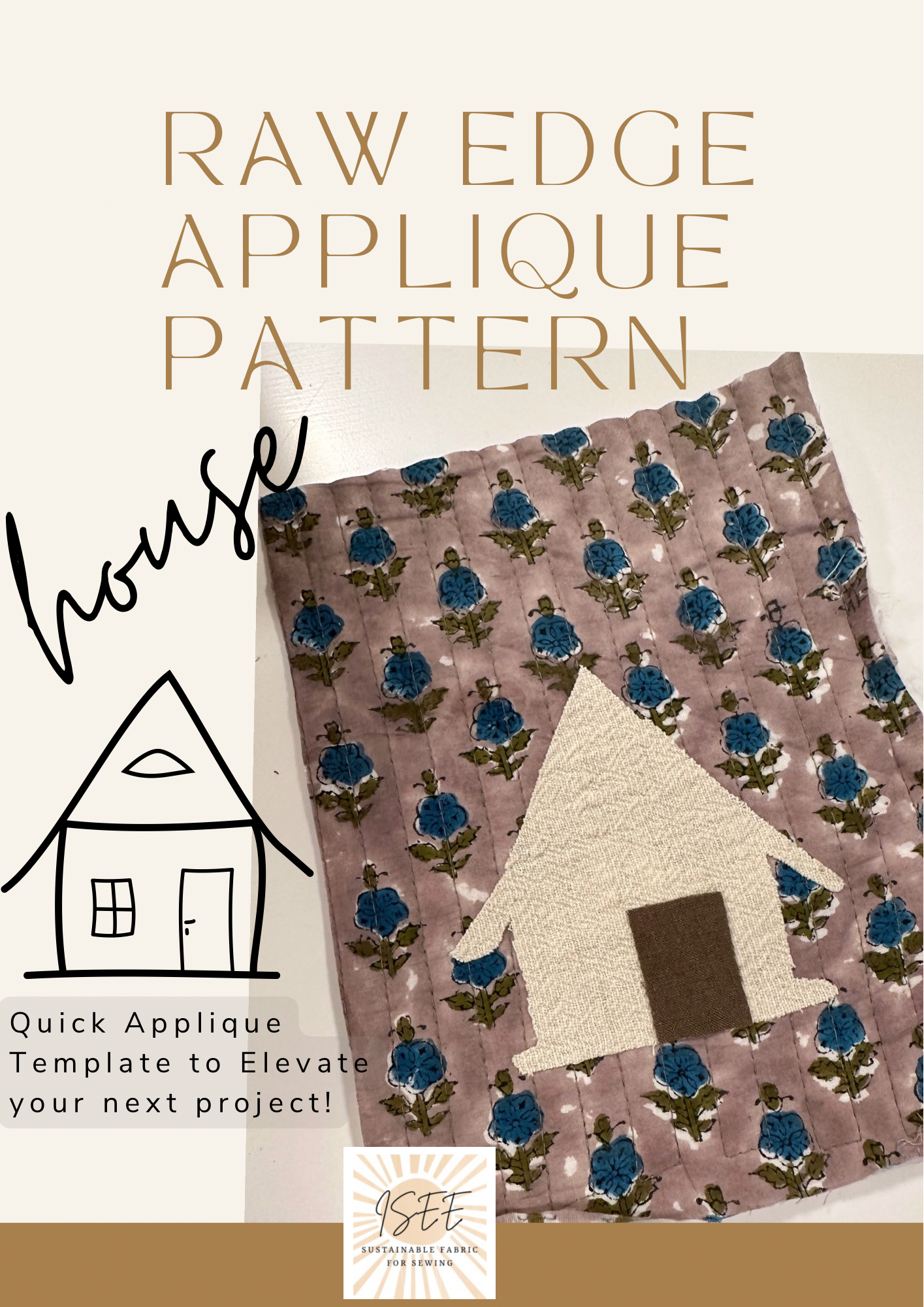 House Applique Template and Tutorial - Isee fabric