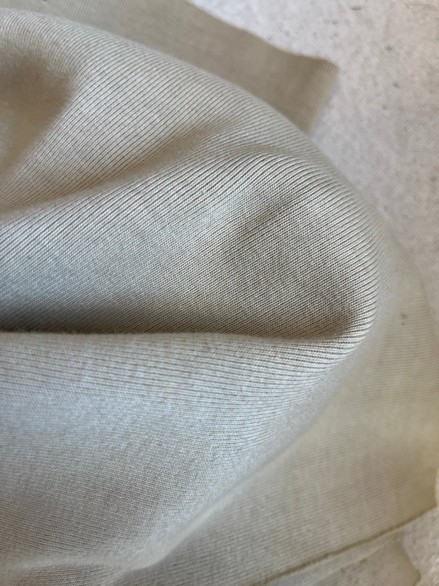 100% Organic Cotton 1x1 Rib straw