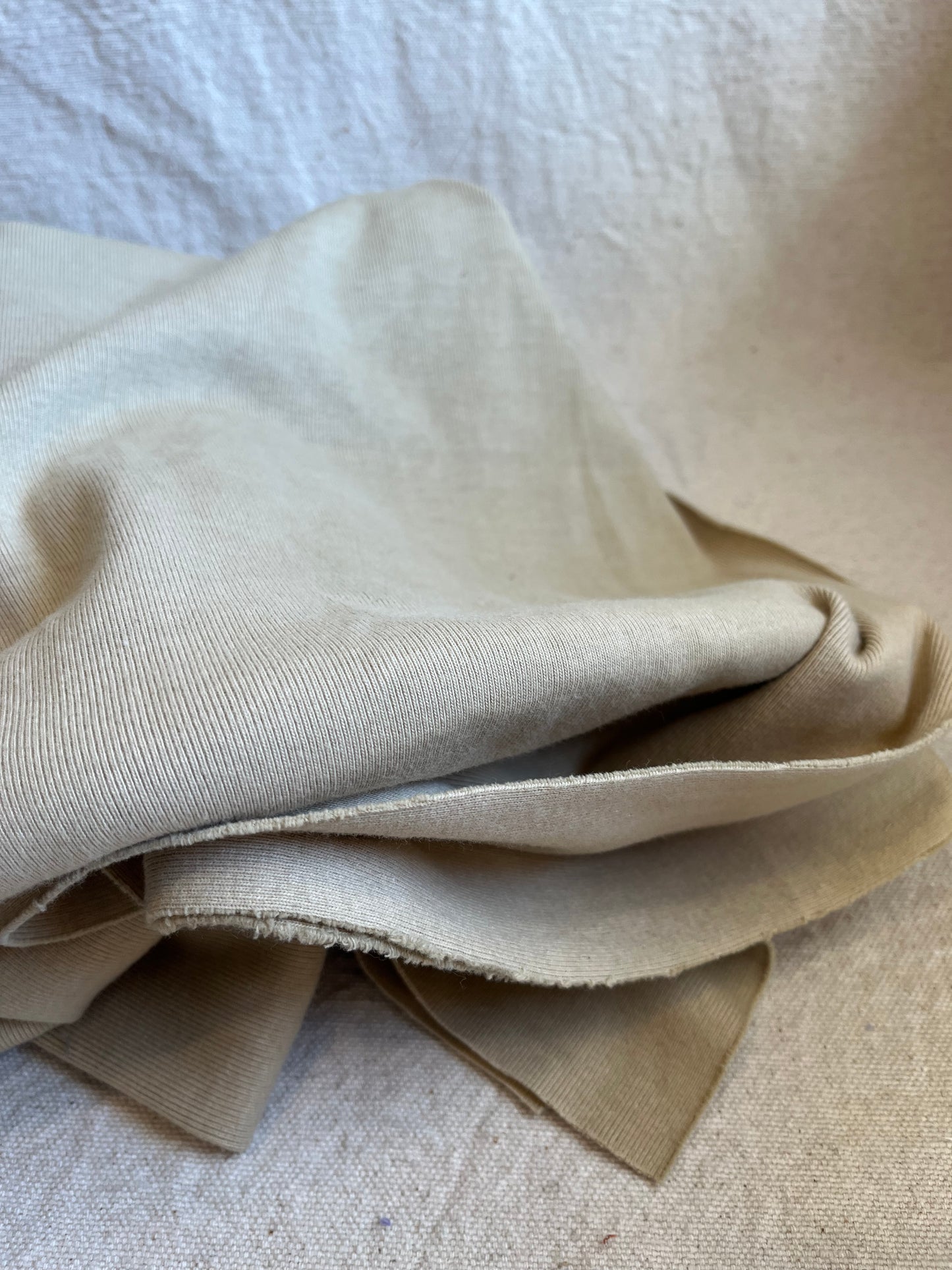 100% Organic Cotton 1x1 Rib straw