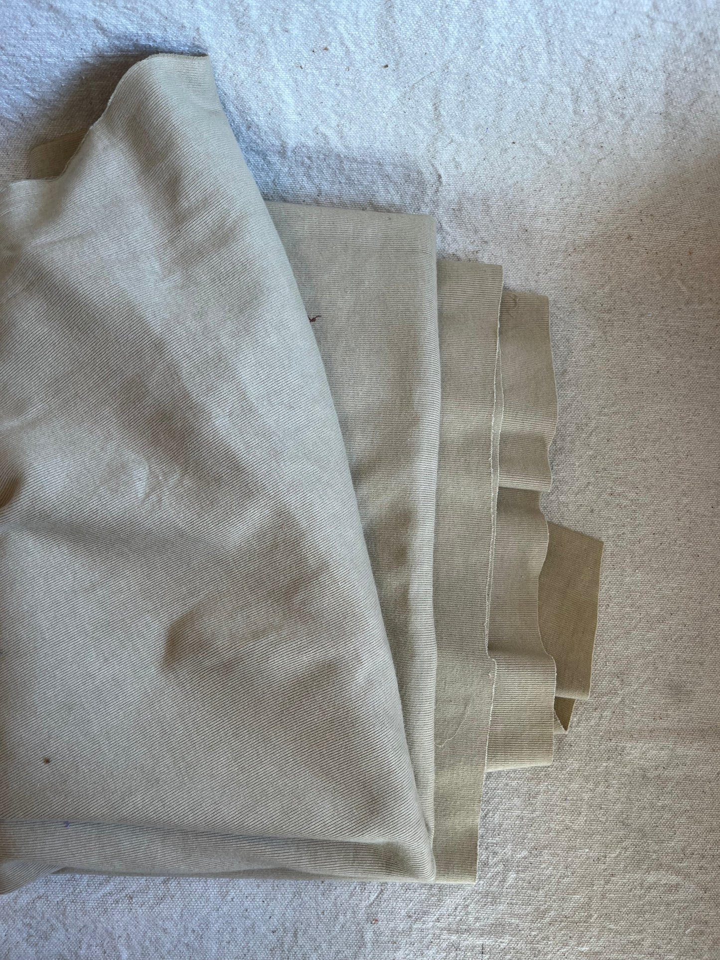 100% Organic Cotton 1x1 Rib straw