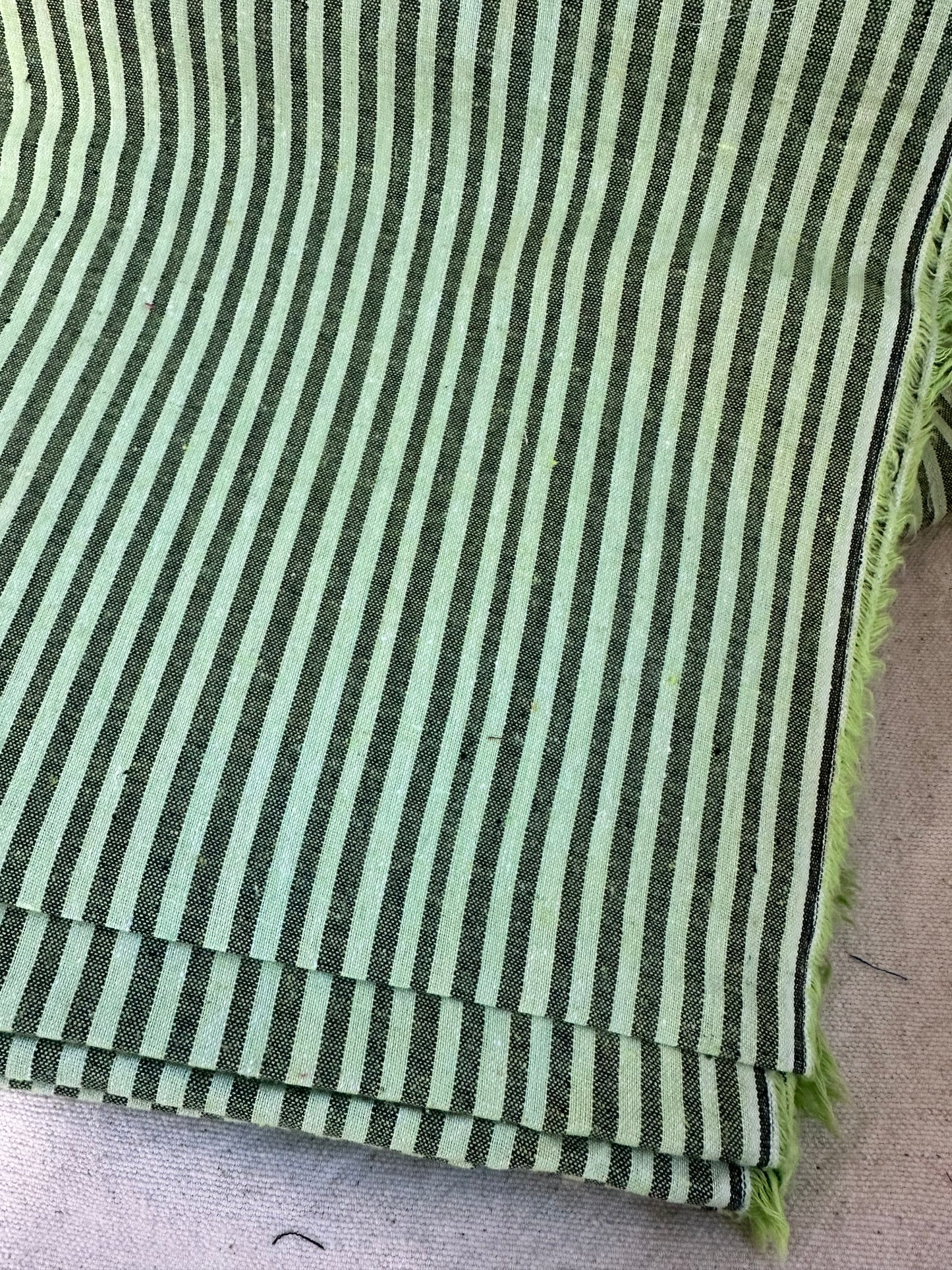 Gathered Stripe Collection | Rustic Yarn-Dyed Cotton | 100% Cotton Woven Fabric