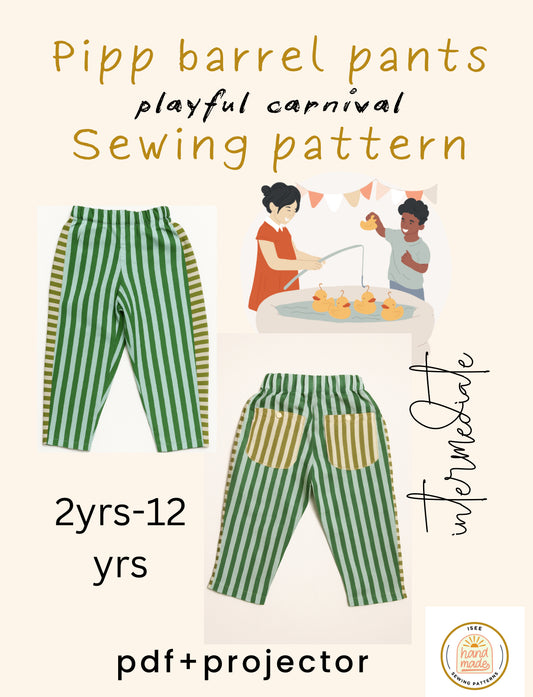 Pipp Barrel Pants sewing Pattern sizes 2yr -12 yr