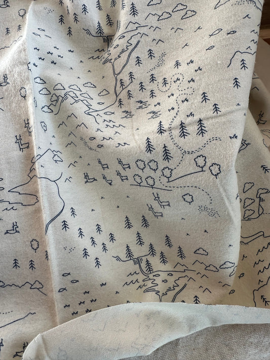 Whimsical wilderness Brushed cotton flannel