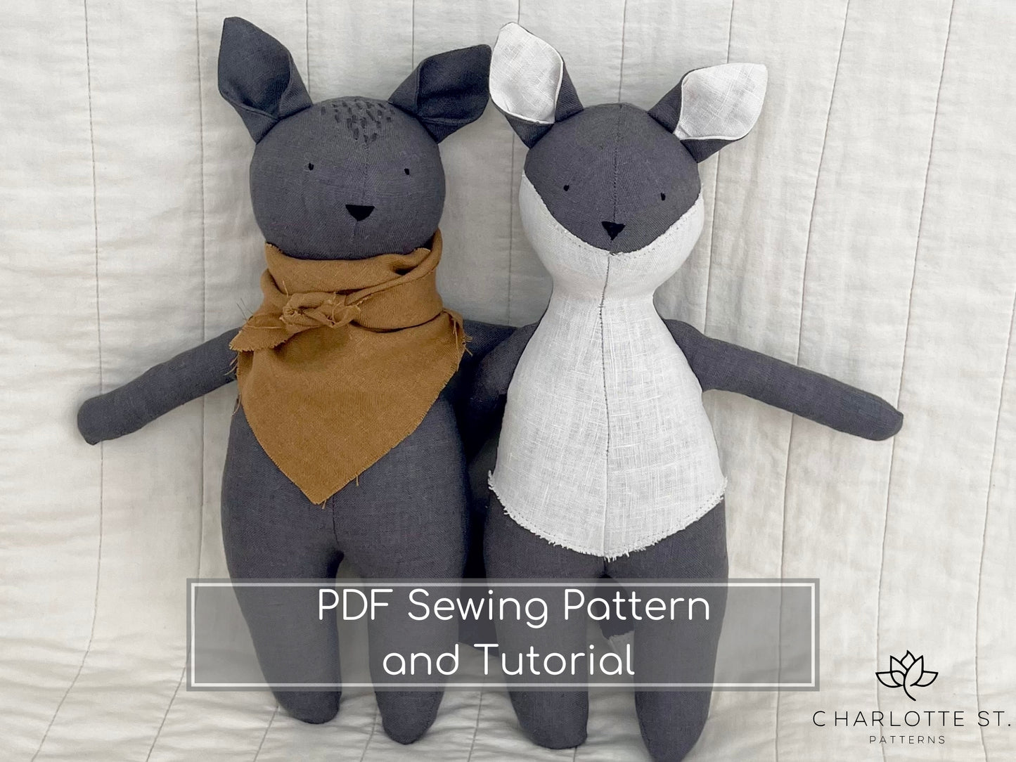 Fox and Wolf Plush PDF Sewing Pattern