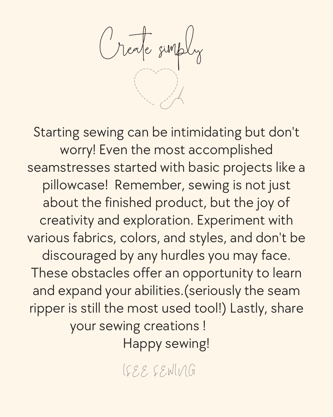A beginners guide to successful sewing - Isee fabric