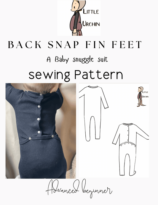 Back Snap Fin Feet sewing pattern - Isee fabric