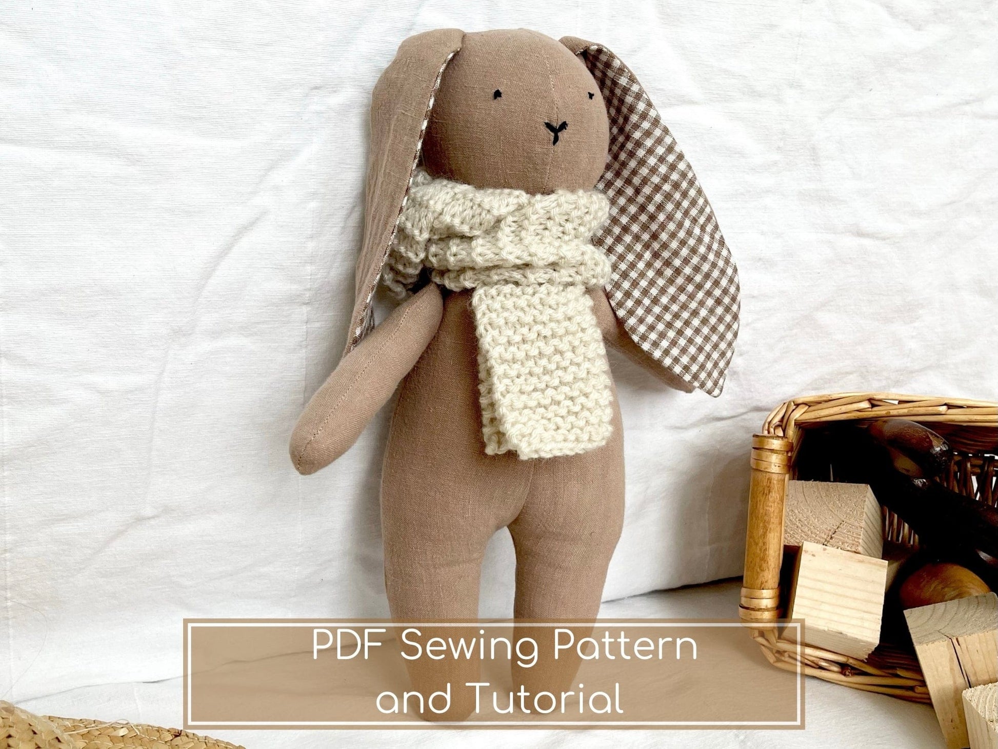 Bunny Plush Toy and Clothing PDF Sewing Pattern - Isee fabric