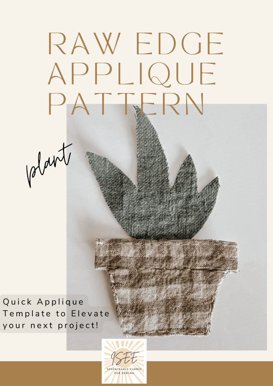 CACTUS POT APPLIQUÉ Template and Tutorial - Isee fabric