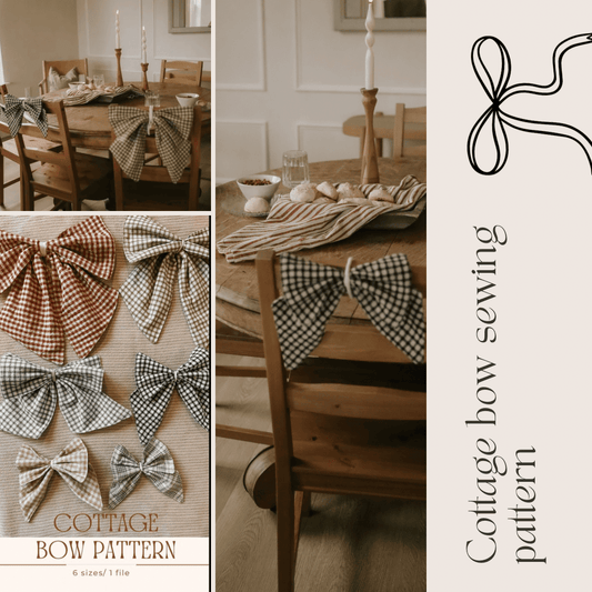 Cottage Bow Sewing Pattern for Home Decor - Isee fabric