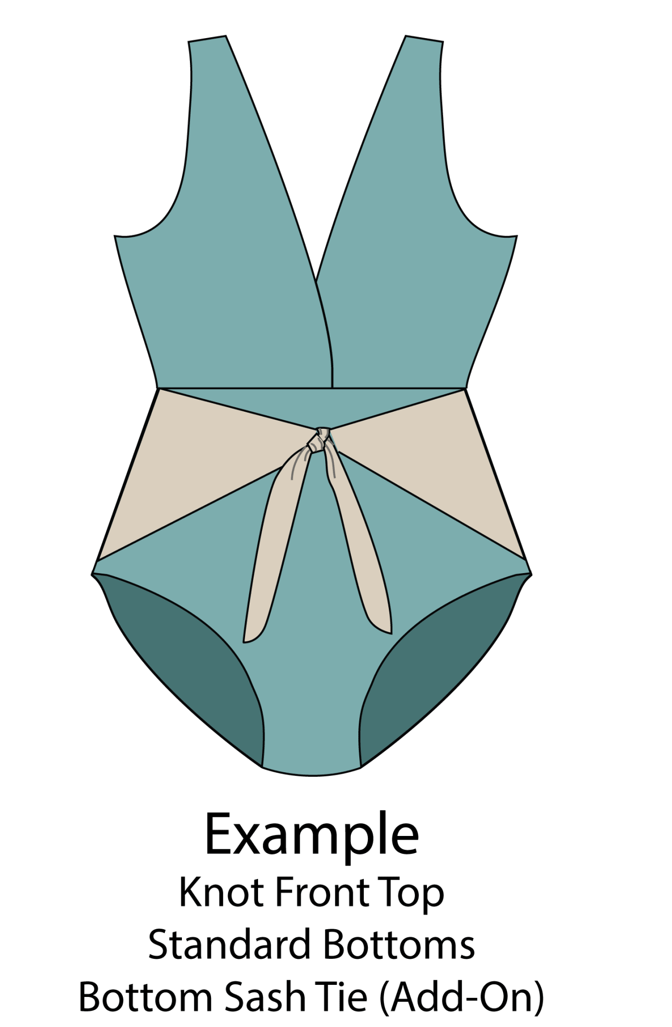 Customizable One Piece Swimsuit Sewing Pattern - Isee fabric