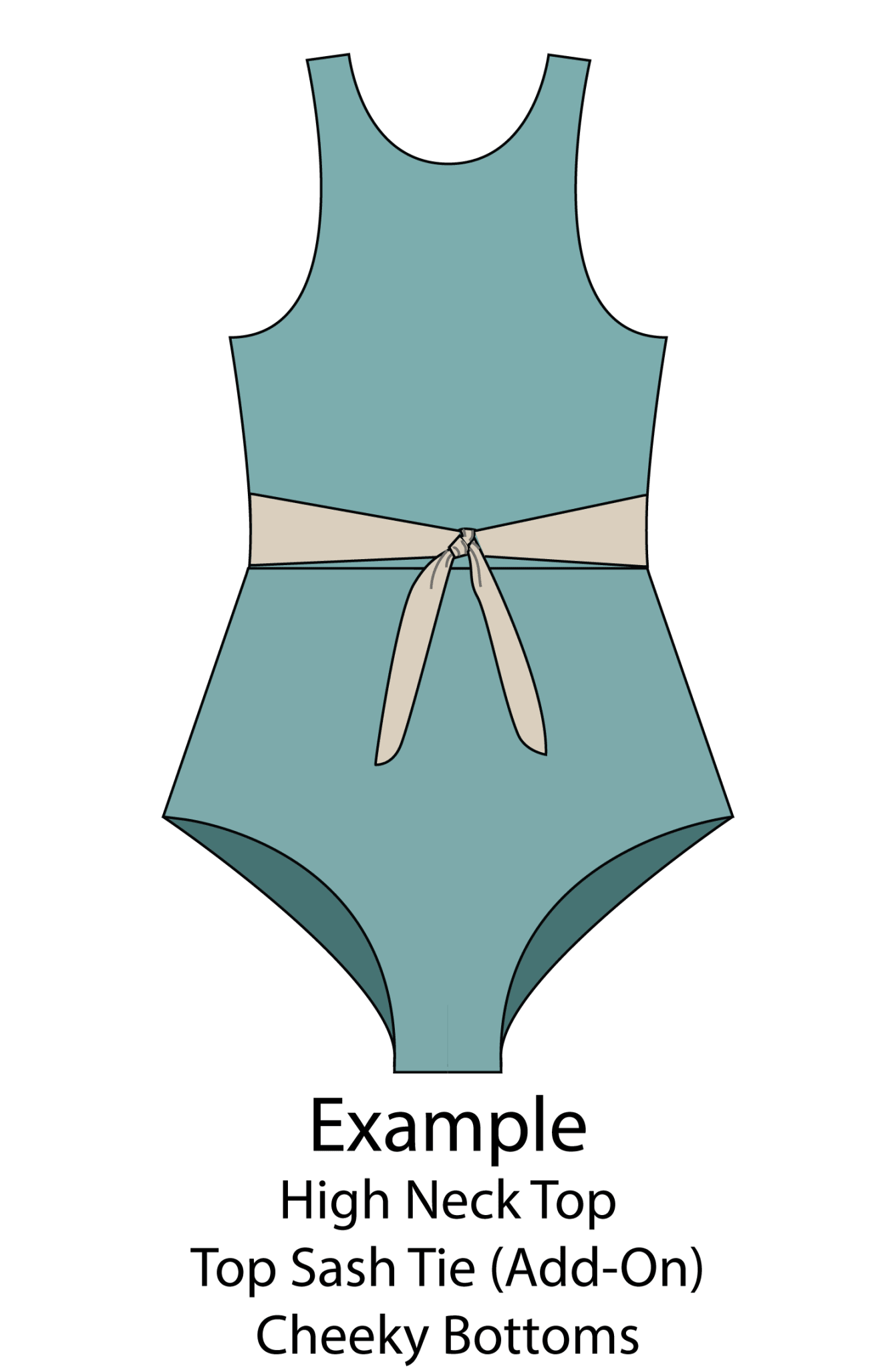 Customizable One Piece Swimsuit Sewing Pattern - Isee fabric