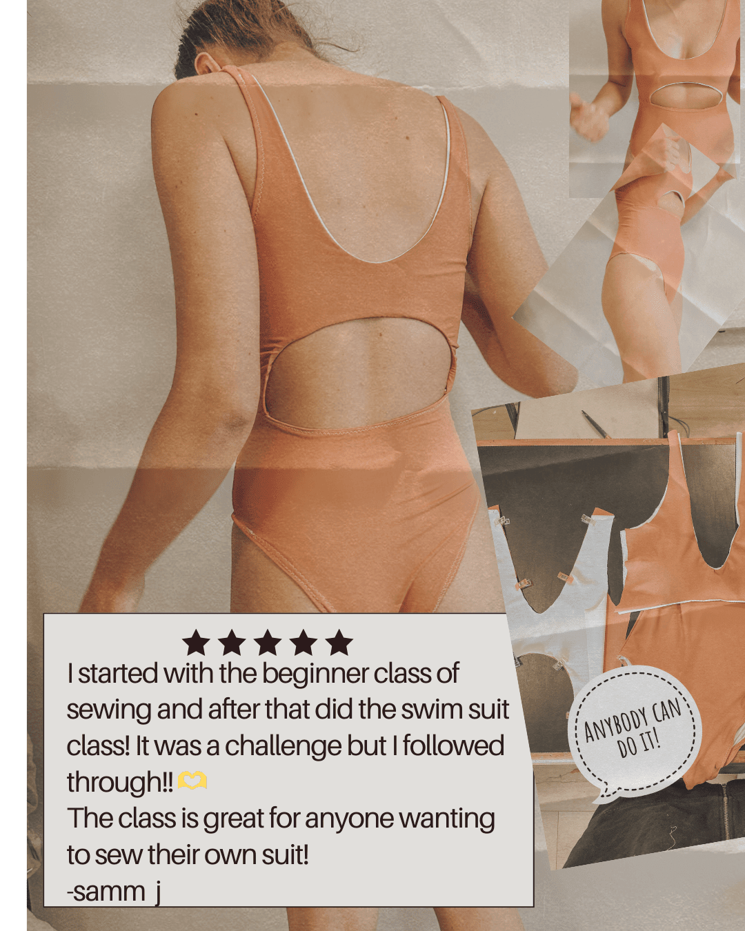 Customizable One Piece Swimsuit Sewing Pattern - Isee fabric