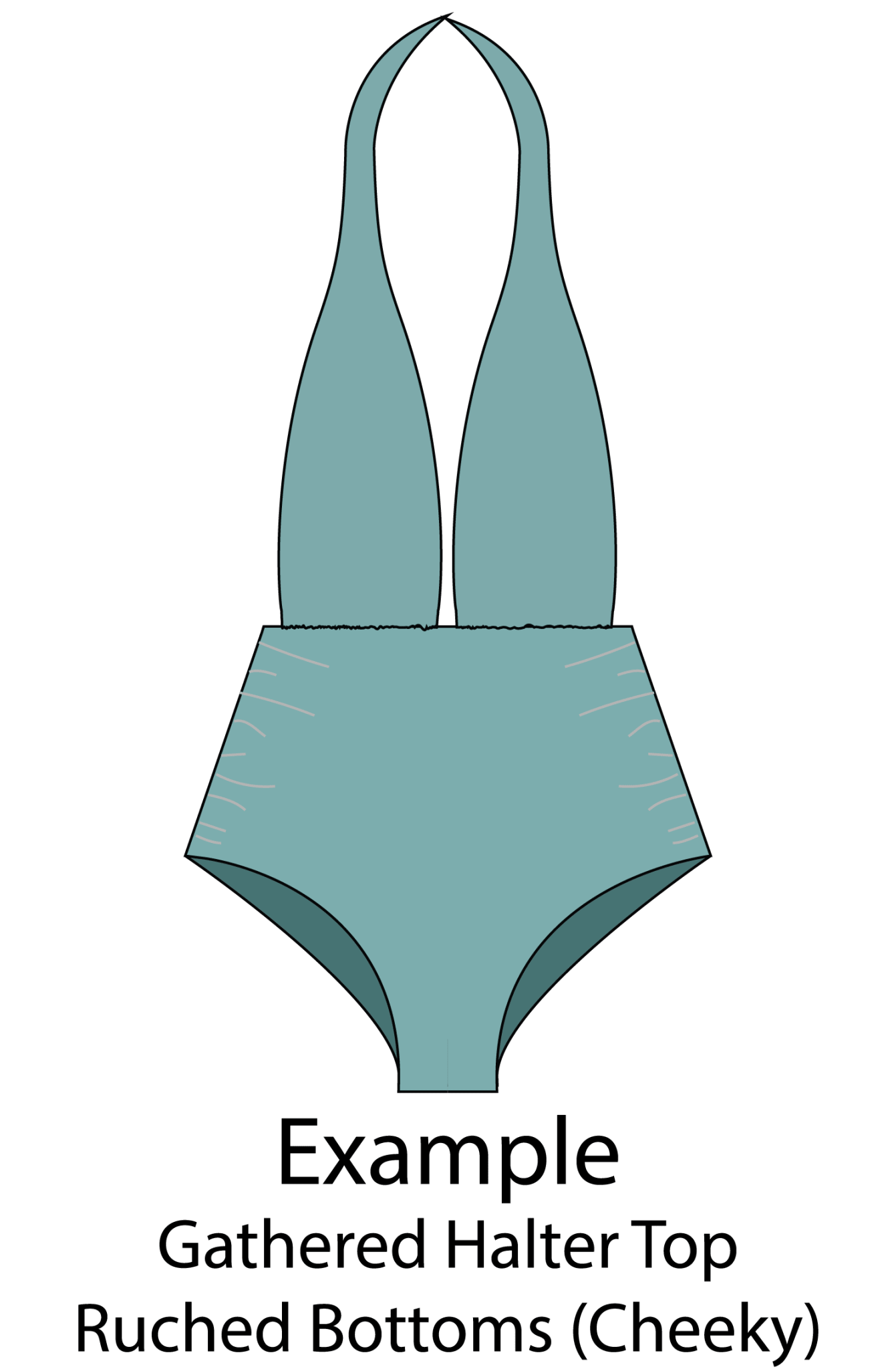 Customizable One Piece Swimsuit Sewing Pattern - Isee fabric