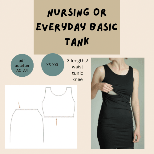 Everyday Basic Tank + Nursing Tank Sewing Pattern - Isee fabric