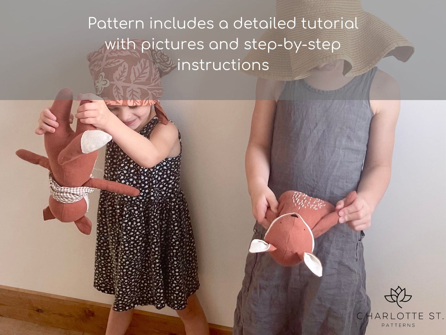 Fox and Wolf Plush PDF Sewing Pattern - Isee fabric