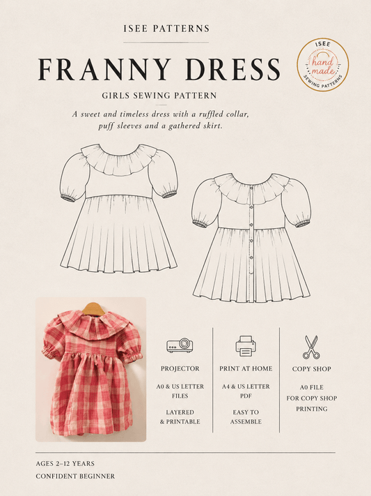 Franny cottage dress sewing pattern - Isee fabric