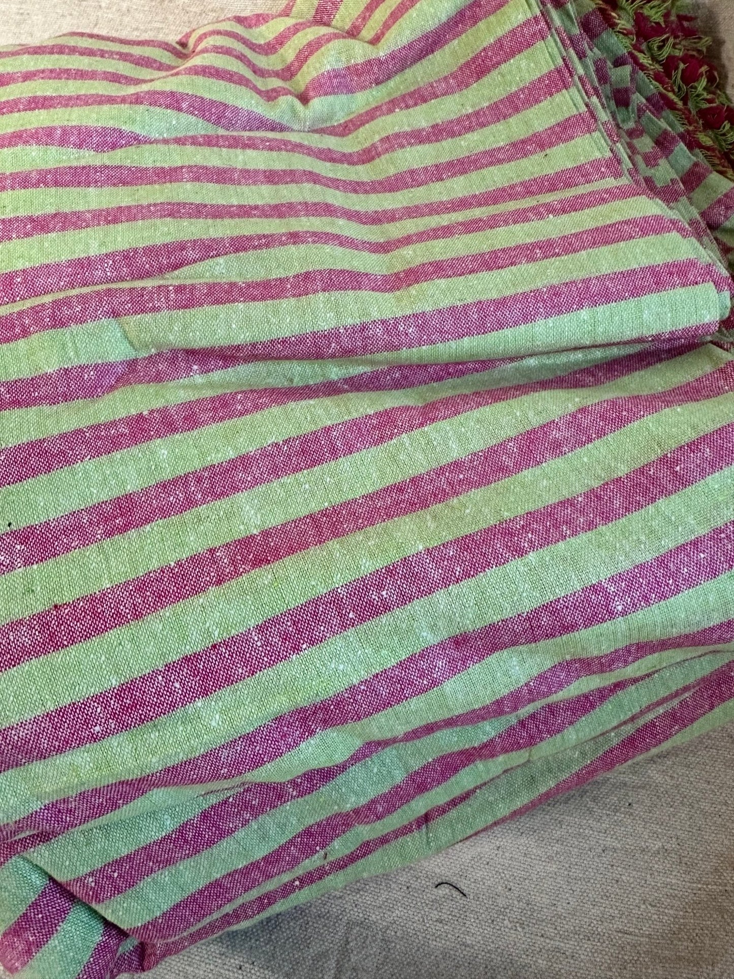 Gathered Stripe Collection | Rustic Yarn-Dyed Cotton | 100% Cotton Woven Fabric - Isee fabric