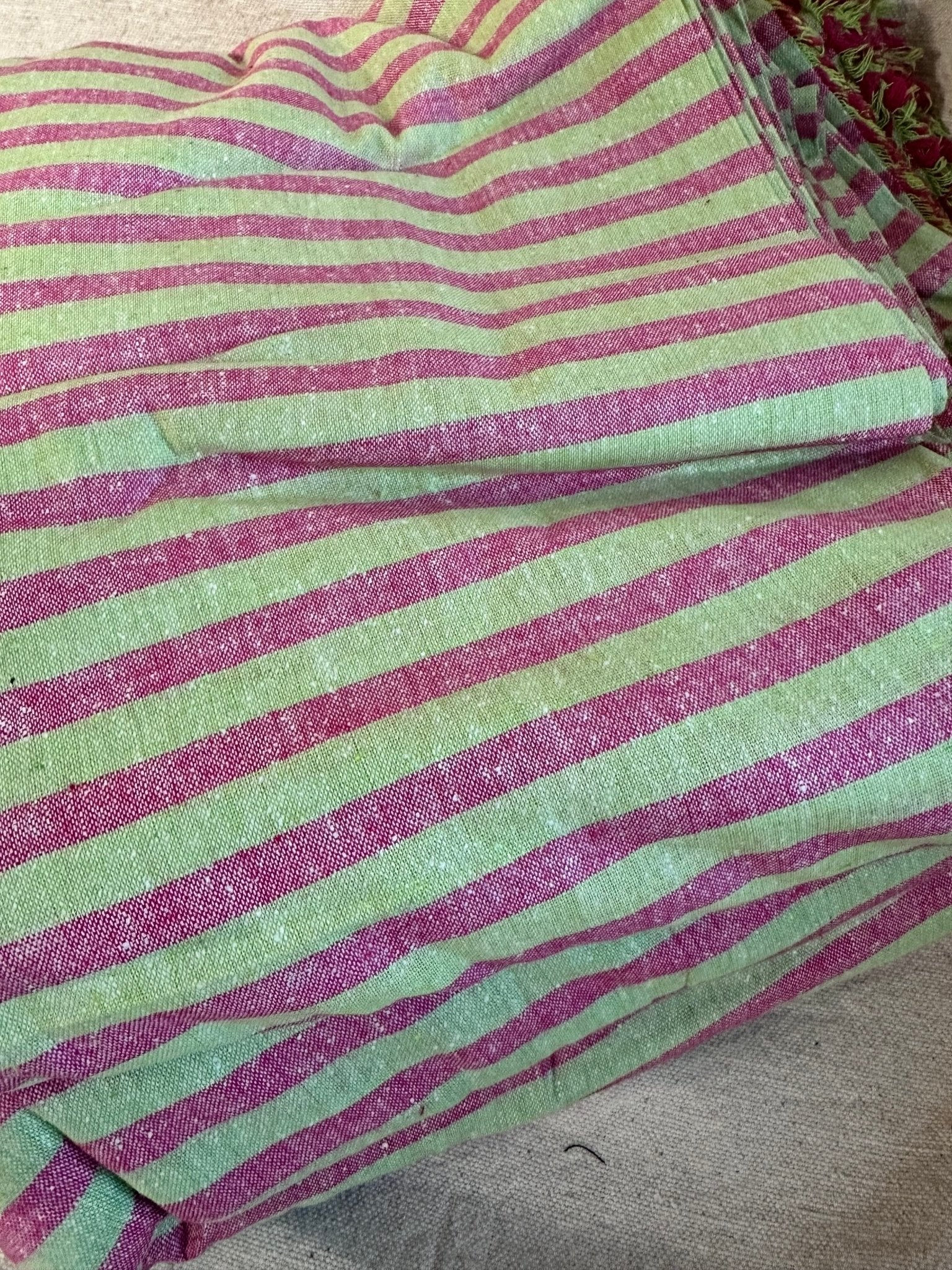 Gathered Stripe Collection | Rustic Yarn-Dyed Cotton | 100% Cotton Woven Fabric - Isee fabric