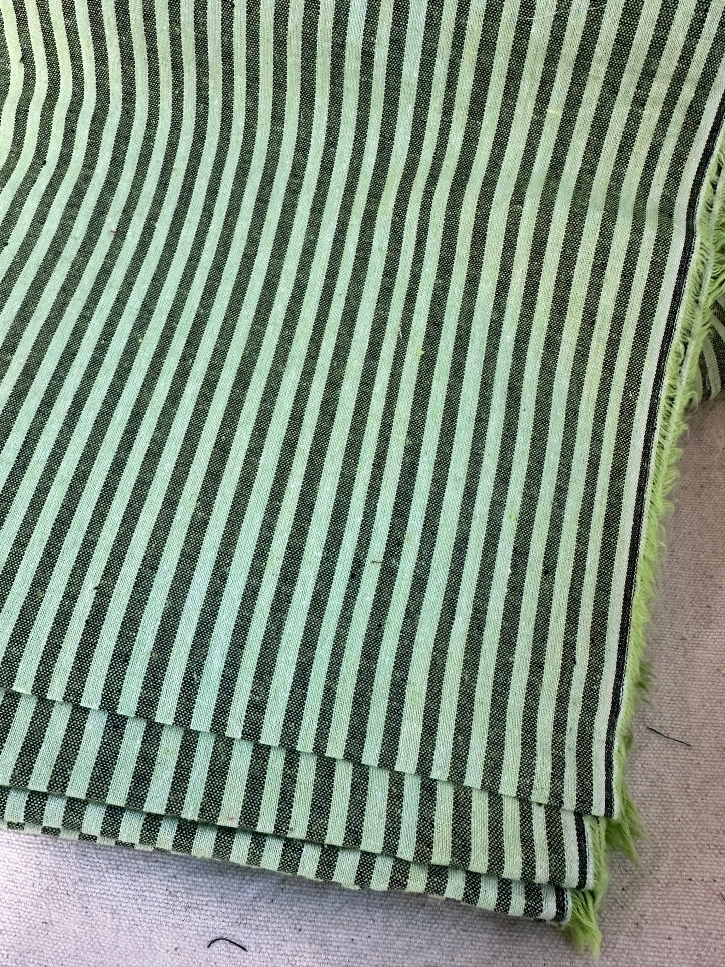 Gathered Stripe Collection | Rustic Yarn-Dyed Cotton | 100% Cotton Woven Fabric - Isee fabric