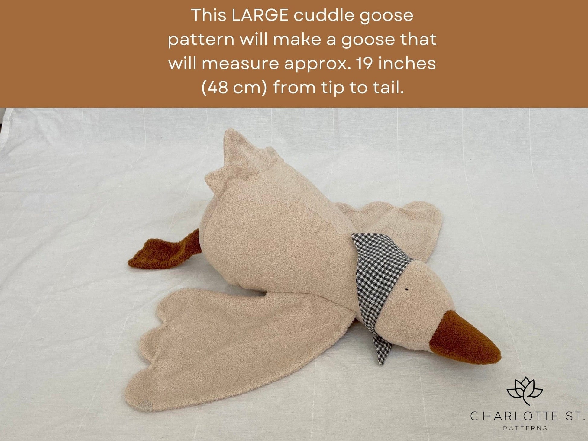 Goose Plush PDF Sewing Pattern - Isee fabric