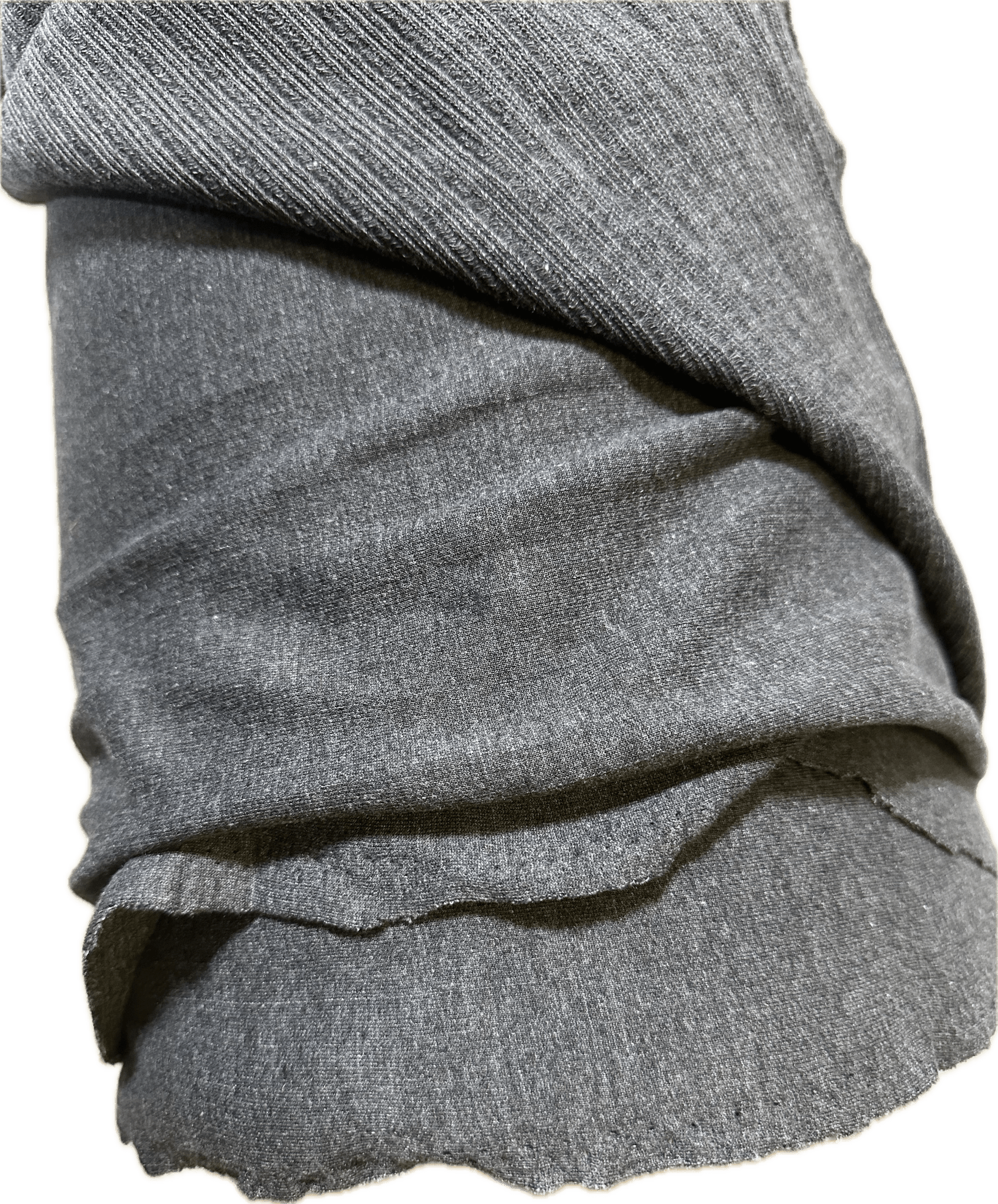Heavyweight Flat Back Rib Knit – Charcoal – - Isee fabric