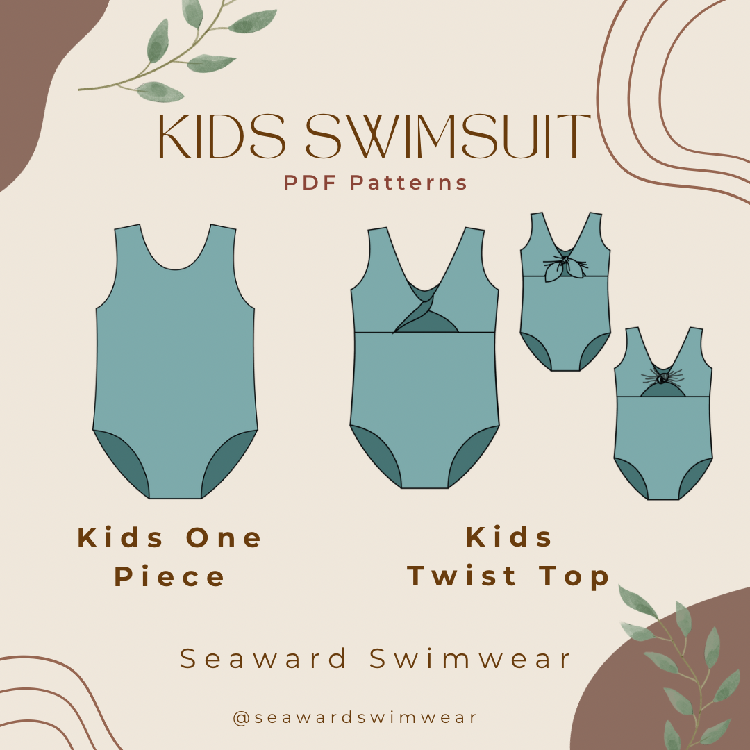 Kids One Piece Swimsuit Sewing Pattern PDF - Isee fabric