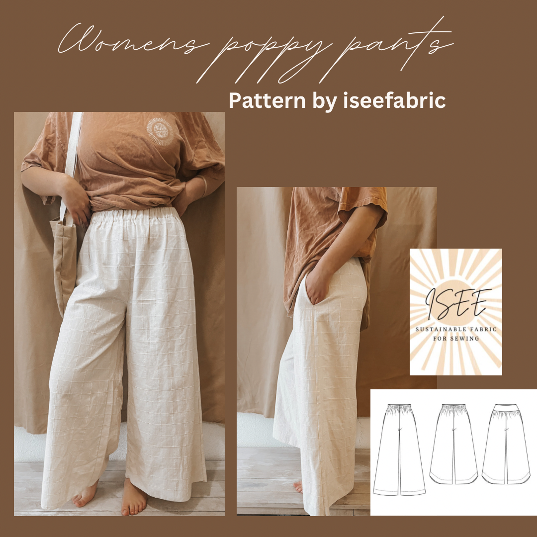 Women's Poppy Wide Leg Pants Sewing Pattern
