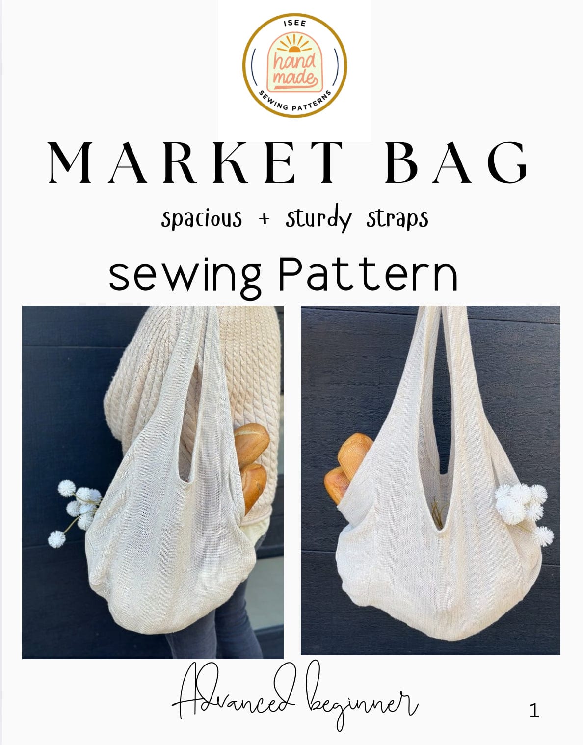Market Bag sewing pattern - Isee fabric