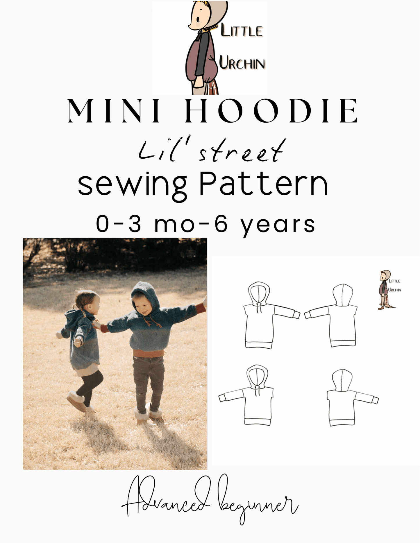 Mini hoodie 3 mo-6 yrs sewing pattern - Isee fabric