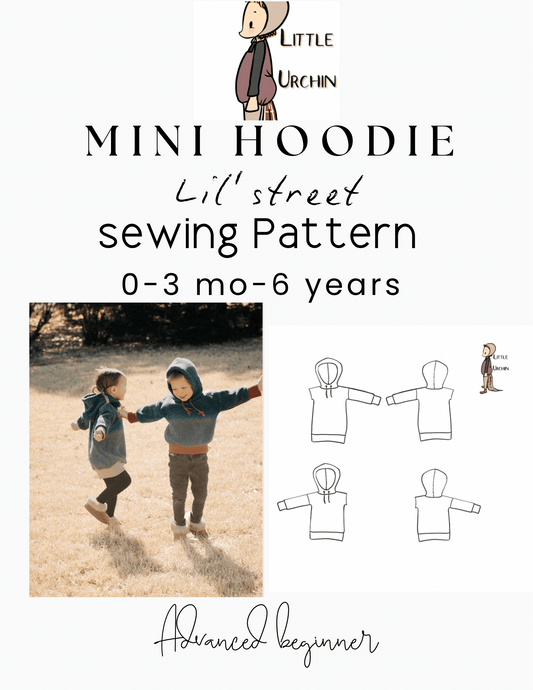 Mini hoodie 3 mo-6 yrs sewing pattern - Isee fabric