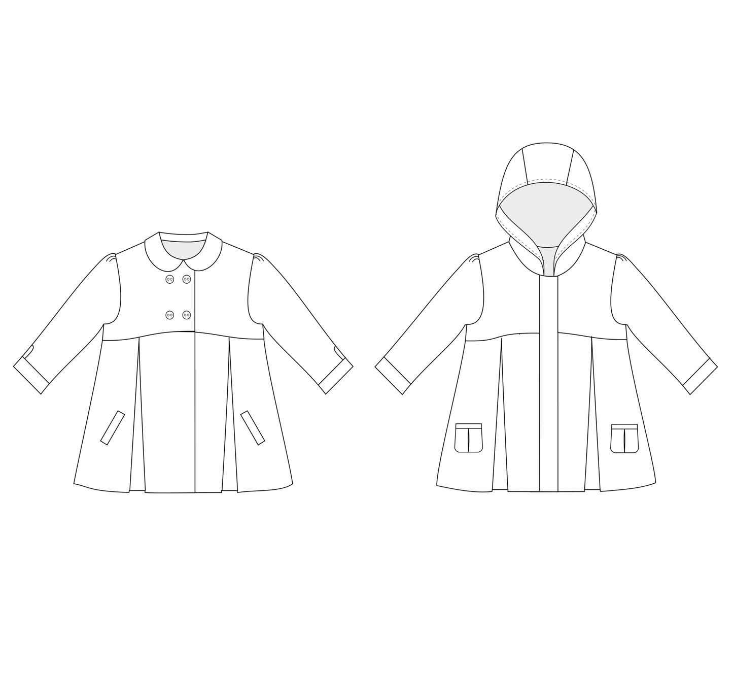 Moiano Coat Sewing Pattern - Isee fabric