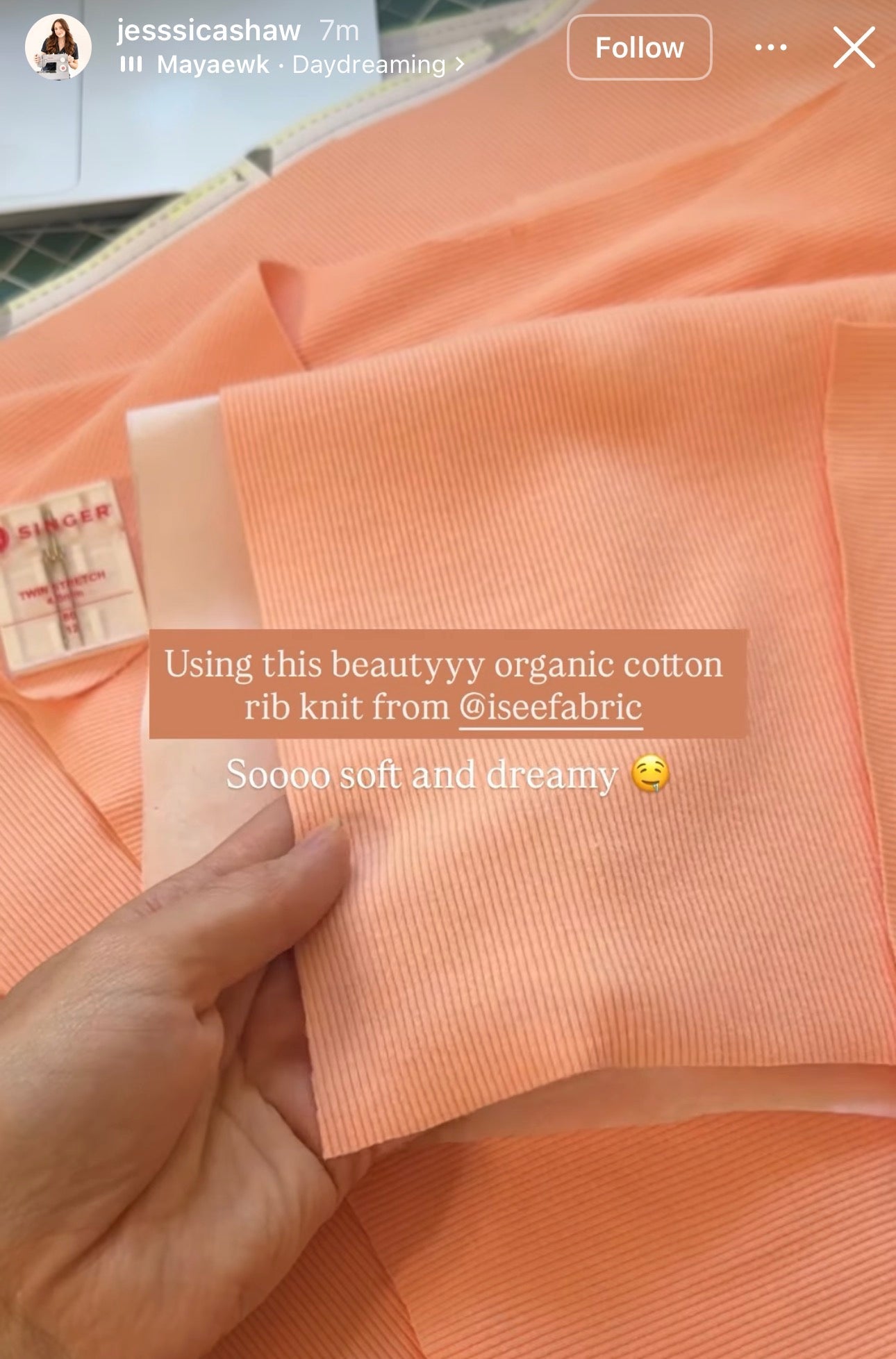 Organic Cotton 2x1 rib knit - Isee fabric