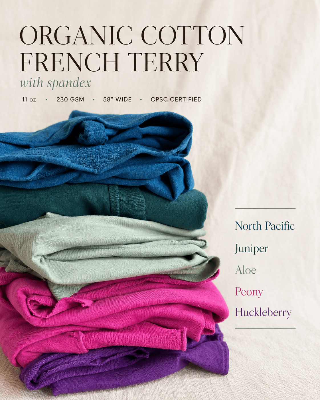 Organic Cotton/Spandex French Terry - Isee fabric