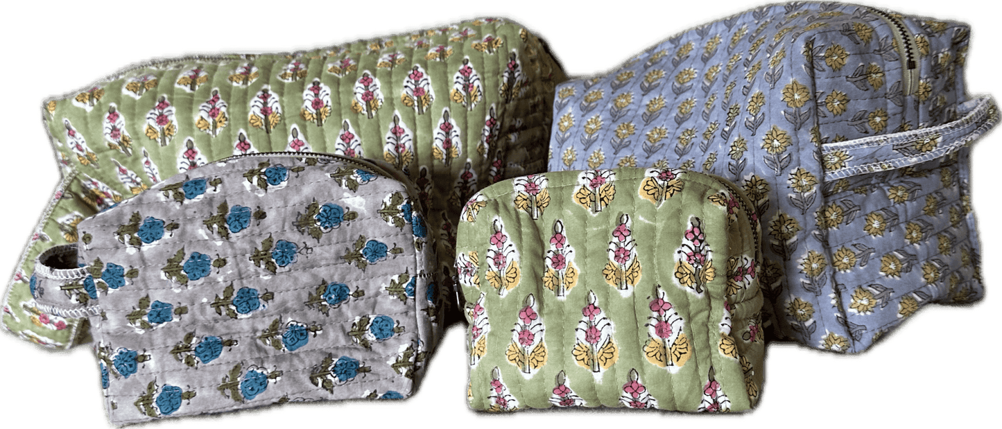 Quilted Cosmetic Bag Sewing Pattern - Isee fabric