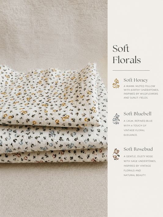 Soft Florals Cotton Crinkle Woven - Isee fabric