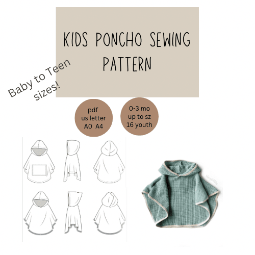 The Beach Poncho Sewing Pattern - Isee fabric