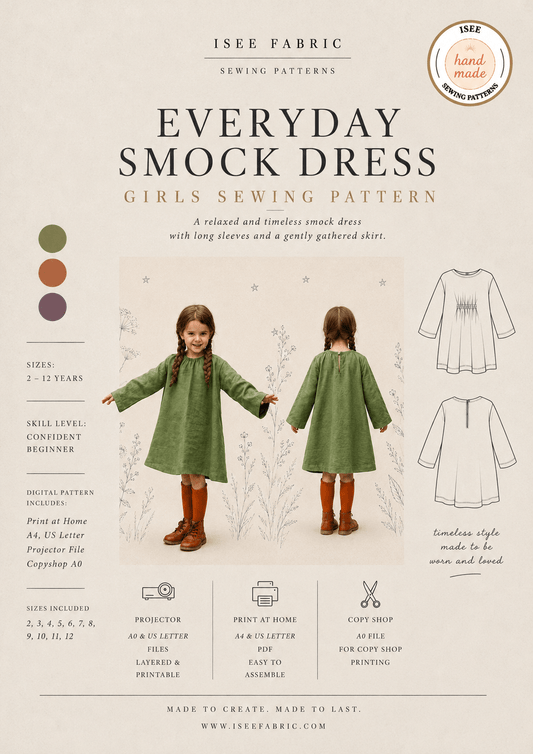 The Everyday Smock Dress/Top PDF Pattern - Isee fabric