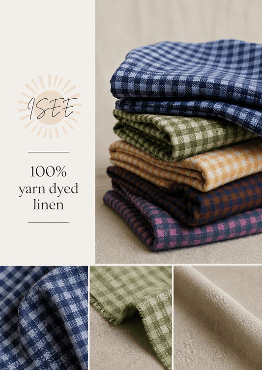 Tiny Gingham linen - Isee fabric