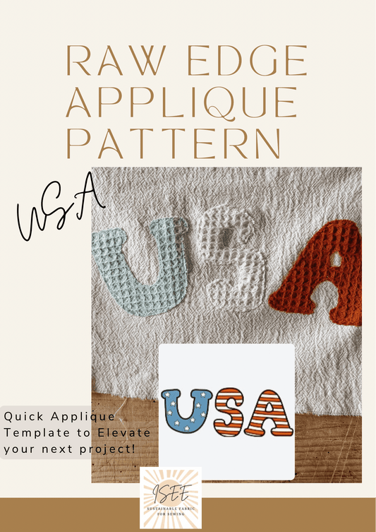 USA APPLIQUÉ template and tutorial - Isee fabric