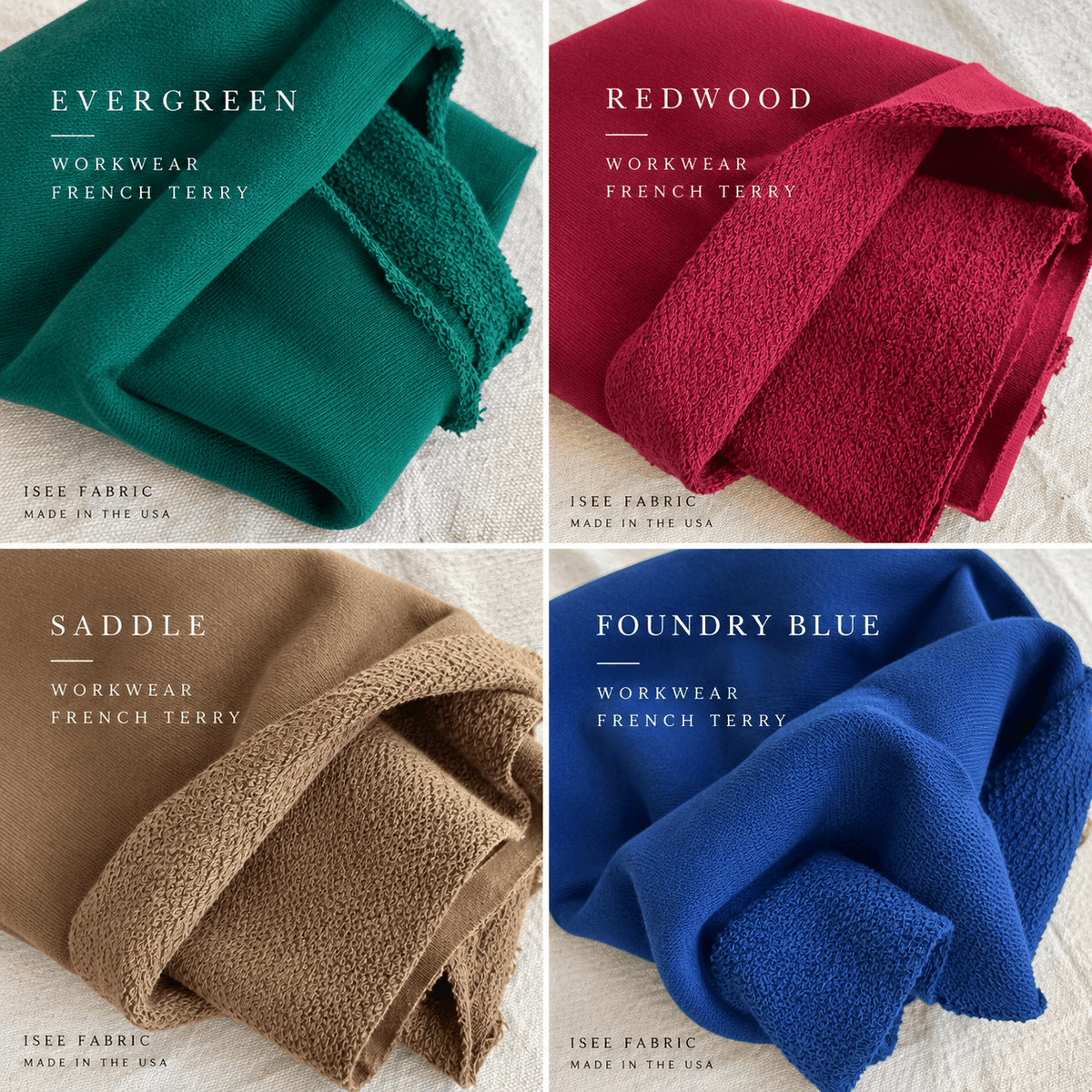Workwear French Terry | American Milled 100% Cotton | Heavyweight - Isee fabric